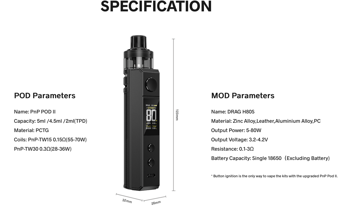 Voopoo Drag H80 S Pod Kit